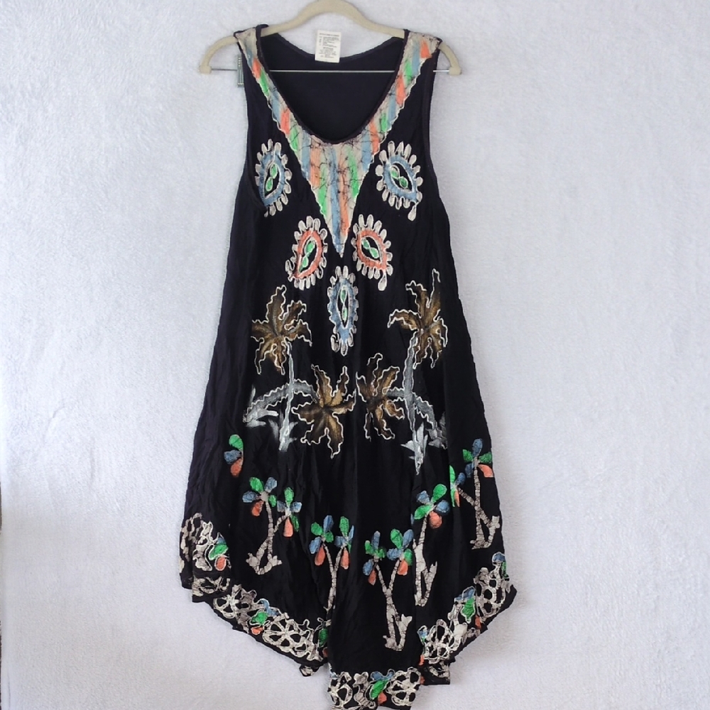 ASHA Women's Beach Sleeveless Asymmetrical Vacation Midi Dress Free‎ Size